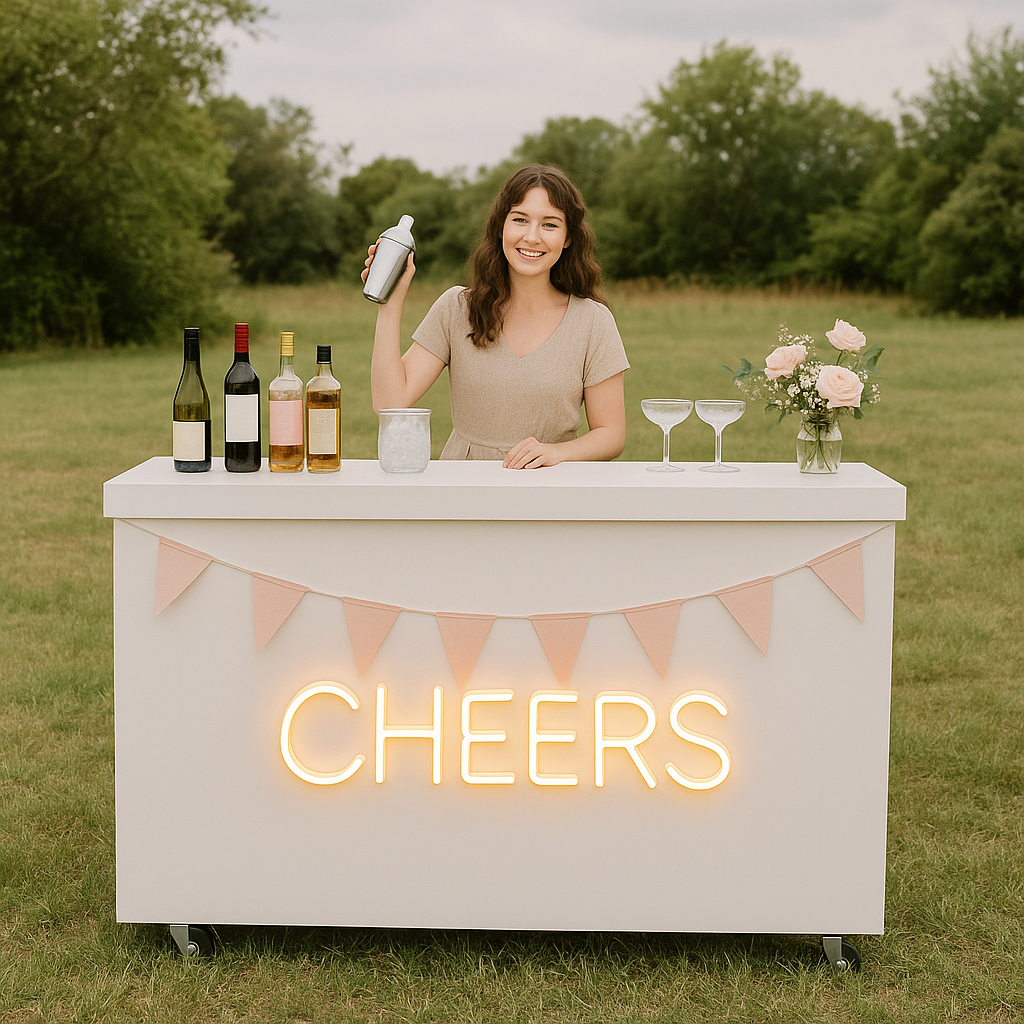 Basic Bar Set Up with Bartender